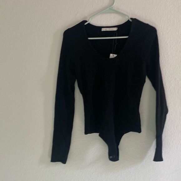 One Grey Day Black Sweater One Piece - Picture 1 of 5